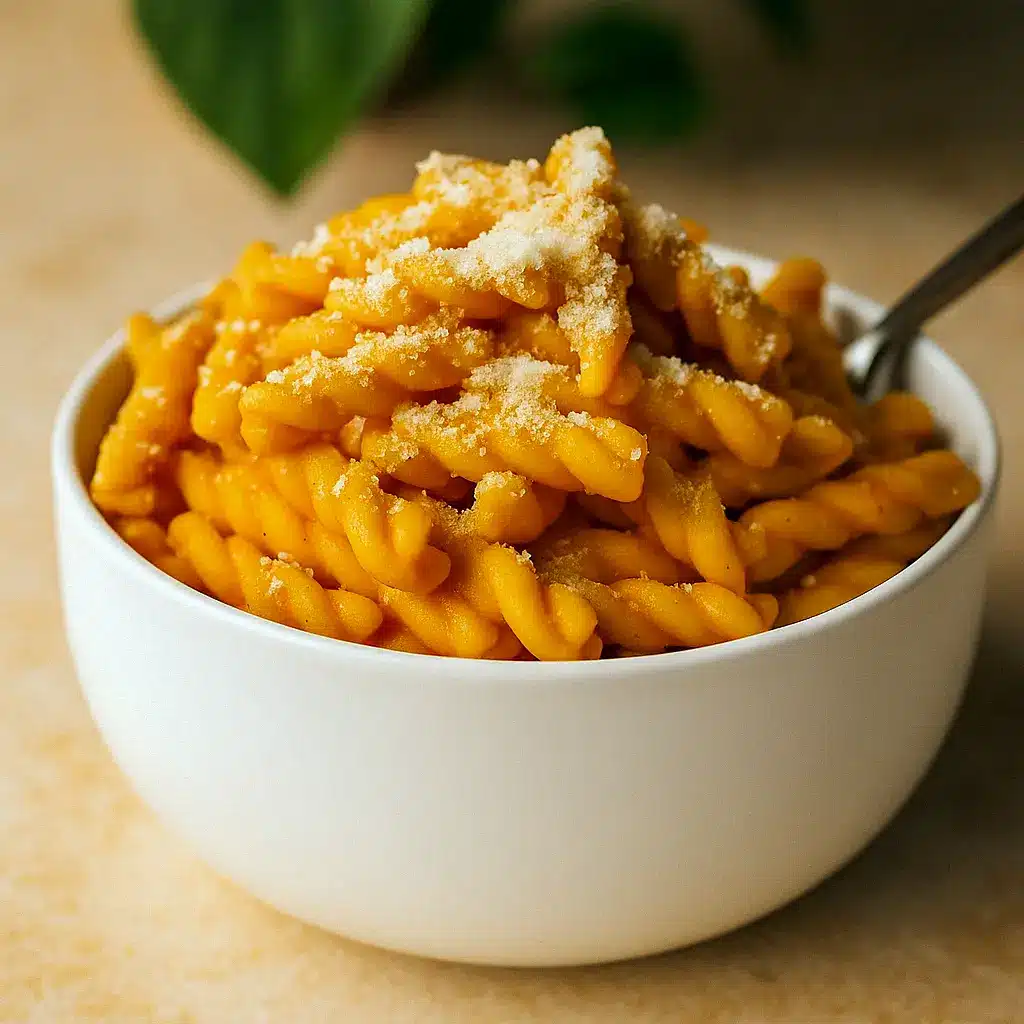 Creamy Butternut Squash Pasta Healthy served with rich Butternut Squash Pasta Sauce in a bowl, a perfect Vegan Butternut Squash Mac & Cheese recipe for Receitas Vegetarianas and Vegan Dinners. Delicious Squash Pasta, easy Butternut Squash Noodles Recipes Healthy, inspired by God Mat.