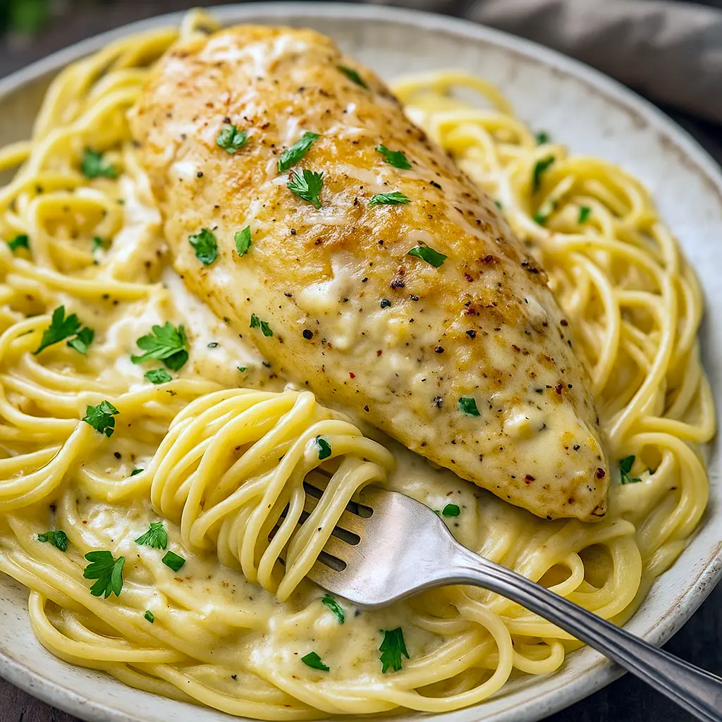 A comforting bowl of creamy crock pot chicken served over pasta, perfect for family dinners, inspired by Chunky Chef Recipes and ideal for Easy Crockpot Dinners For A Crowd, Crockpot Recipes With Chicken Tenderloins, and other cozy slow cooker favorites.