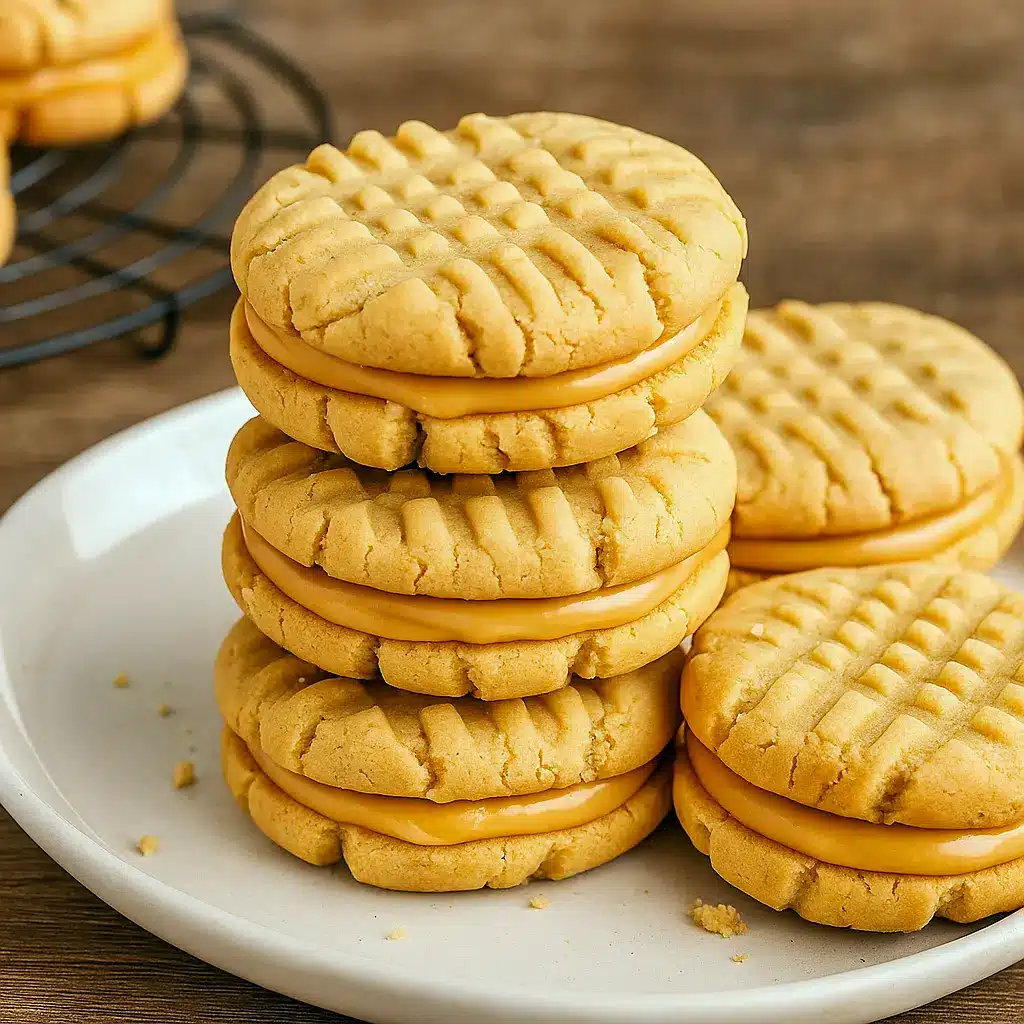 Close-up of Nutty Peanut Butter Cookies sandwich cookies filled with creamy peanut butter, a perfect Soft Peanut Butter Cookies Recipe, inspired by Nutter Butter Cookie Recipes and Dutch Butter Cookies Recipes, ideal Butter Wafer Cookies, Peanutbutter Cookie Recipe, Nutty Butty Cookies, Bakery Peanut Butter Cookies, and Homemade Butter Cookies.