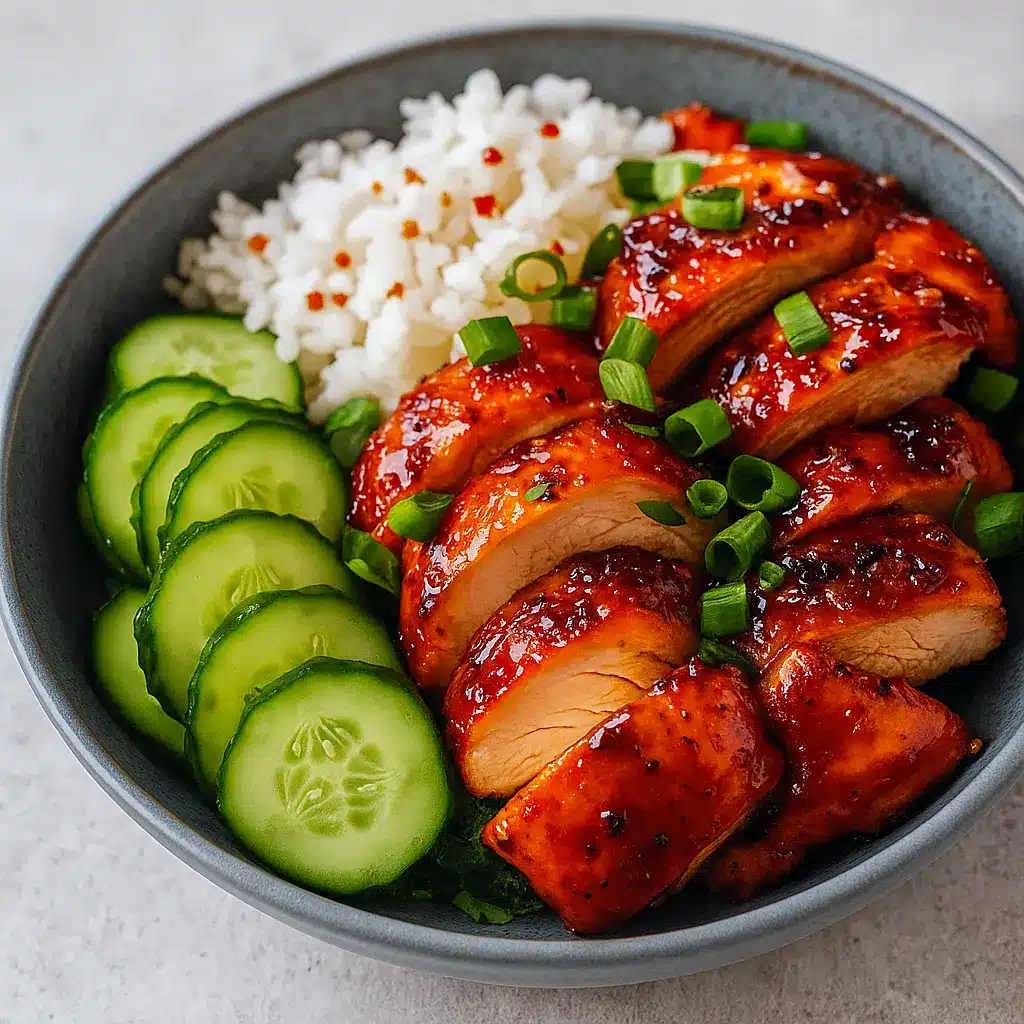 Sticky Gochujang Chicken coated in a glossy honey glaze, perfect for Asian Chicken Recipes and Chicken Dishes, inspired by Petite Cuisine style, ideal for Asian Cooking and Asian Dishes, a must-try Asian Recipes dish for foodies who I Love Food, served hot, Bon Appétit!